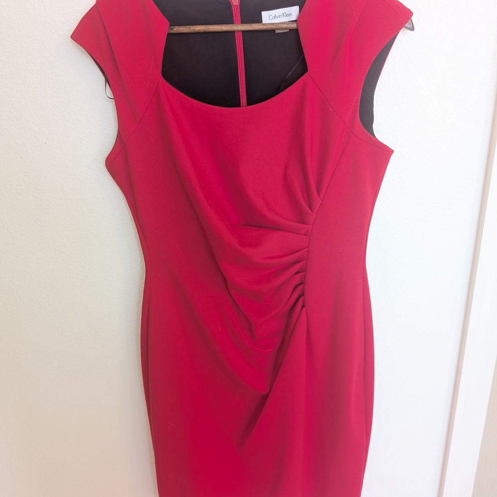 Calvin Klein Red Midi Dress